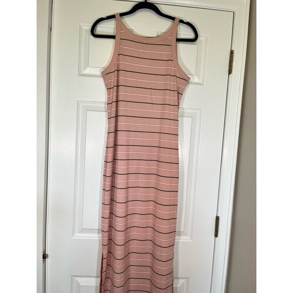 🌟3 for $35🌟A New Day Blush Pink Cotton Tank Maxi Dress, Black Striped Size S - Picture 2 of 6